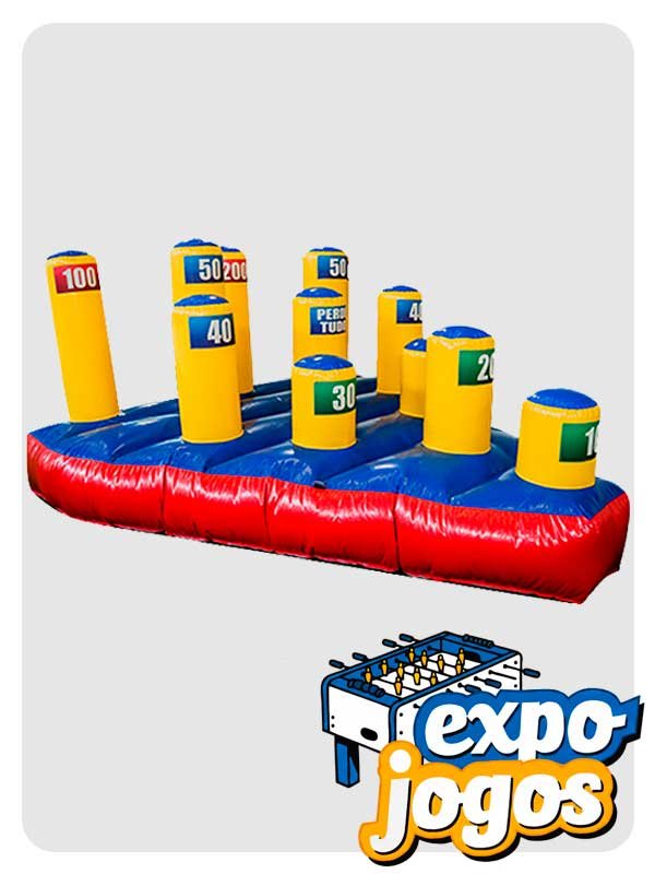 Jogo das Argolas inflável para aluguel em eventos corporativos e ativações de marca em São Paulo – ExpoJogos.